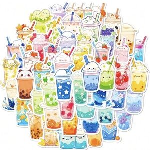 Bubble Tea Colorful Stickers (50 CT)